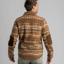 Load image into Gallery viewer, Men's Bear Heavy Fleece Shirt Jacket Sepia Aztec Stripe