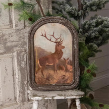 Load image into Gallery viewer, Arched Wood Framed Deer Print
