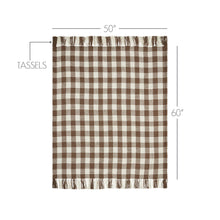 Load image into Gallery viewer, Cocoa Brown Woven Check Throw Blanket with Fringe 50x60