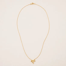Load image into Gallery viewer, Gold Dipped Ribbon Pendant Necklace