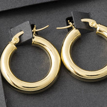 Load image into Gallery viewer, Mini Polished Tube Latch Back Hoop Earrings