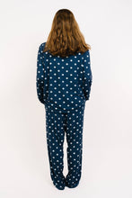 Load image into Gallery viewer, Navy Polkadot Women's Bamboo Pajama Set