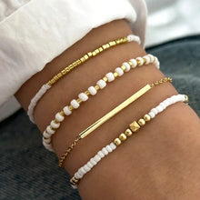 Load image into Gallery viewer, White Rice Bead Bracelet