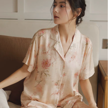 Load image into Gallery viewer, Vintage Rose Short-Sleeve Pajama Set