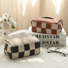 Load image into Gallery viewer, Checkered Tissue Box Cover (3 Colors)