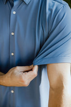 Load image into Gallery viewer, Clear Blue Textured Short-Sleeve Shirt