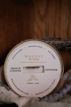Load image into Gallery viewer, French Linens & Lavender Solid Brass 14 oz Pure Soy Candle