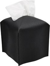 Load image into Gallery viewer, Square Faux Leather Tissue Box Cover
