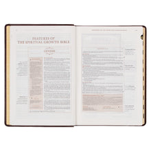 Load image into Gallery viewer, The Spiritual Growth Bible, NLT (Walnut Brown)