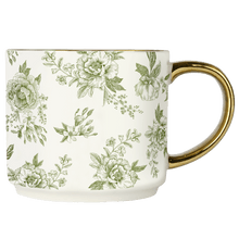 Load image into Gallery viewer, Green Delft Coffee Mug