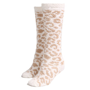 Luxury Leopard Pattern Knee High Winter Socks