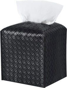Square Faux Leather Tissue Box Cover