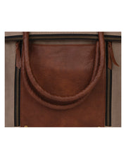 Load image into Gallery viewer, Fold Over Stone Up-Cycled Convertible Tote Bag