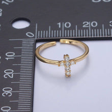 Load image into Gallery viewer, Gold Cross Ring