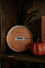 Load image into Gallery viewer, Pumpkin & Persimmons Solid Brass 14oz Pure Soy Candle