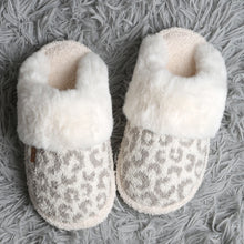 Load image into Gallery viewer, Leopard Faux Fur Cuff Mule Luxury Soft Slipper (Various Colors & Sizes)