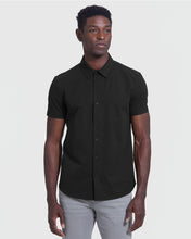 Load image into Gallery viewer, Short Sleeve Button Up Shirt Commuter Black