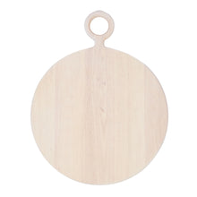 Load image into Gallery viewer, Round Whitewashed Cheese Board with Handle