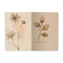 Load image into Gallery viewer, Blush and Golden Flowers Notebook