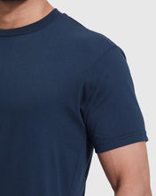 Load image into Gallery viewer, Short Sleeve T-Shirt Crew Neck Navy
