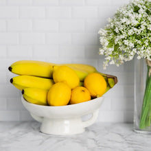 Load image into Gallery viewer, White Ceramic Fruit Bowl