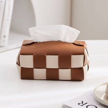Load image into Gallery viewer, Checkered Tissue Box Cover (3 Colors)