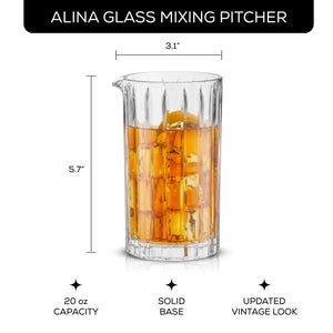 Alina Ribbed Cocktail Mixing Pitcher