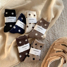 Load image into Gallery viewer, Color Block Thicken Polka Dot Socks (Various Colors)