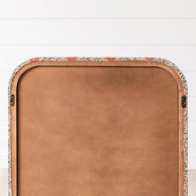 Load image into Gallery viewer, Floral Textile Framed Mirror