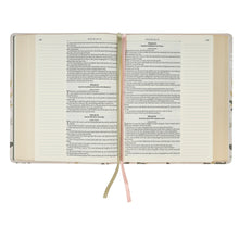 Load image into Gallery viewer, KJV Note-Taking Bible Faux Leather Floral Printed Psalm 91:4