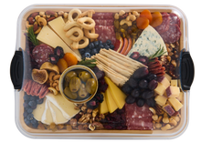 Load image into Gallery viewer, Build-A-Board Serving Board with Compartments & Locking Lid 11" x 14"