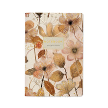 Load image into Gallery viewer, Blush and Golden Flowers Notebook