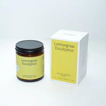 Load image into Gallery viewer, Lemongrass Eucalyptus Essential Oil Beeswax Jar Candle