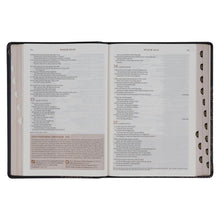 Load image into Gallery viewer, The Spiritual Growth Bible Faux Leather, Black Floral, NLT