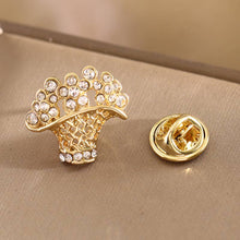 Load image into Gallery viewer, Chic Rhinestone Floral & Animal Shaped Gold Brooch