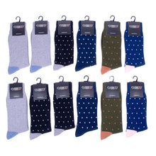 Load image into Gallery viewer, Men's Polka Dot Fancy Pattern Poly Socks (Various Styles)
