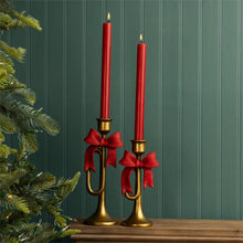 Load image into Gallery viewer, Holiday Bugle Candle Holder (Set of 2)