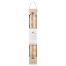 Load image into Gallery viewer, 12" Decorative Taper Candles Set of 2 | Cream with Gold