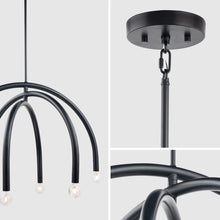 Load image into Gallery viewer, Caboche Mid Century Modern 6-Light Chandelier
