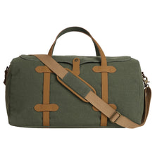Load image into Gallery viewer, Delta Duffle Up-Cycled Canvas Weekender Bag