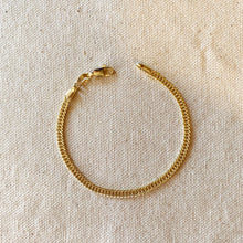 Load image into Gallery viewer, 18k Gold Filled Double Curb Chain Bracelet
