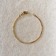 Load image into Gallery viewer, 18k Gold Filled 2mm Dot Ball Bracelet