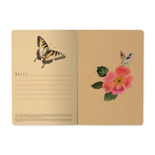 Load image into Gallery viewer, Butterflies and Peonies A5 Notebook