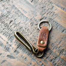 Load image into Gallery viewer, The Big Bass Fine Leather Keychain Fish Hook Key Ring Holder | Holtz Leather Co.