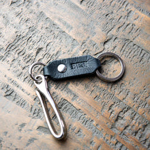 Load image into Gallery viewer, The Big Bass Fine Leather Keychain Fish Hook Key Ring Holder | Holtz Leather Co.