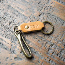 Load image into Gallery viewer, The Big Bass Fine Leather Keychain Fish Hook Key Ring Holder | Holtz Leather Co.