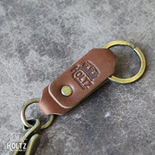 Load image into Gallery viewer, The Big Bass Fine Leather Keychain Fish Hook Key Ring Holder | Holtz Leather Co.