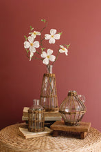 Load image into Gallery viewer, Wicker Wrapped Glass Bud Vase (3 Styles)