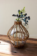Load image into Gallery viewer, Wicker Wrapped Glass Bud Vase (3 Styles)