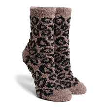 Load image into Gallery viewer, Luxury Soft Leopard Pattern Mini Crew Winter Socks
